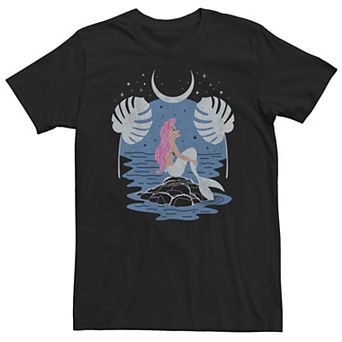 Big & Tall Disney The Little Mermaid Ariel Night Sky Profile Tee