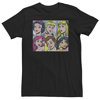 Big & Tall Disney Princesses Pop Art Portraits Box Up Tee