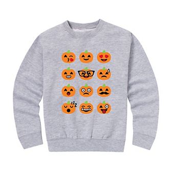 Boys 8-20 Pumpkin Emoticons Fleece Sweatshirt