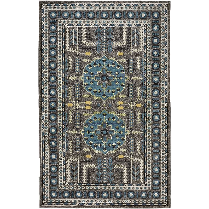 Weave & Wander Hurst Vintage Style Kilim Rug, Grey, 6.5X10 Ft