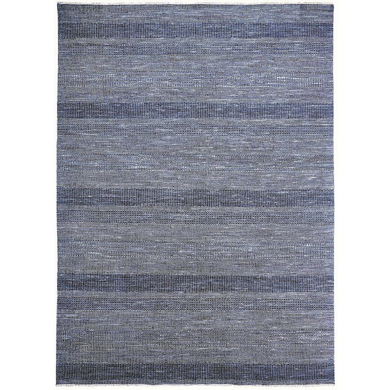 Weave & Wander Caldecott Classic Striped Rug, Blue, 8X10 Ft