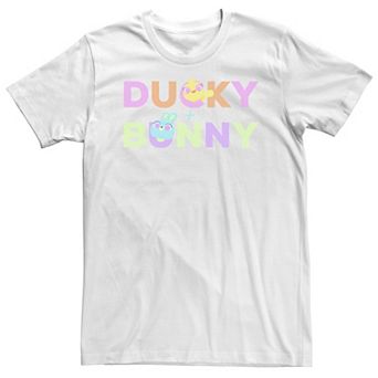 Big & Tall Disney / Pixar Toy Story 4 Ducky & Bunny Colorful Names Logo Tee