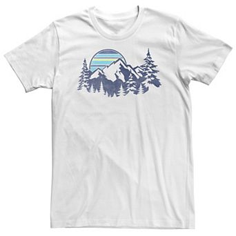 Big & Tall Mountain Range Striped Sun Tee