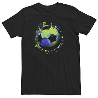 Big & Tall Soccer Ball Paint Splatter Portrait Tee