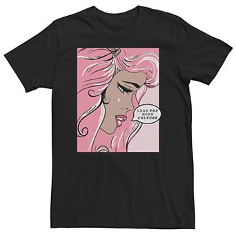 Big & Tall Trendy "Less Pop More Culture" Poster Tee
