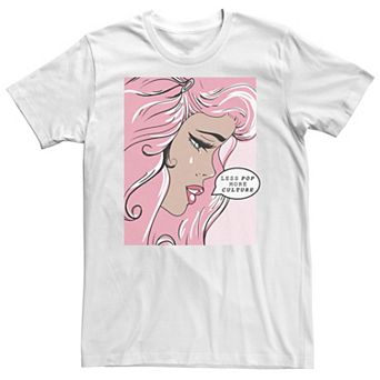 Big & Tall Trendy "Less Pop More Culture" Poster Tee