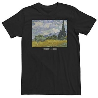 Big & Tall Trendy Van Gogh Hillside And Clouds Tee
