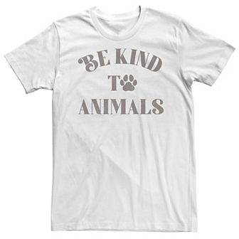 Big & Tall Trendy "Be Kind To Animals" Tee