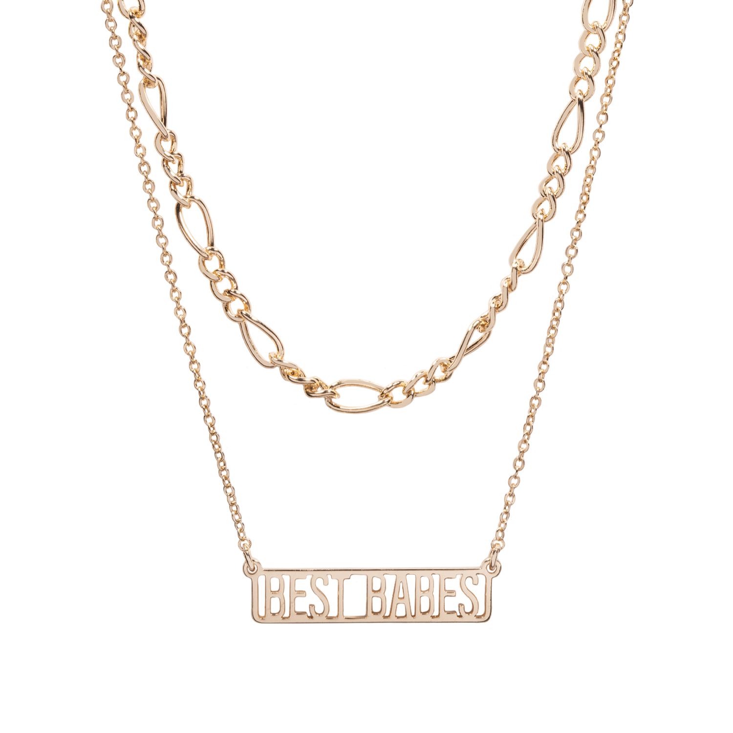 Image for LC Lauren Conrad Openwork "Best Babes" Layered Necklace at Kohl's.