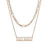 LC Lauren Conrad Openwork "Best Babes" Layered Necklace
