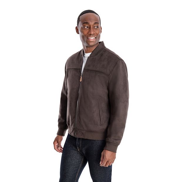 Microfiber bomber clearance jacket