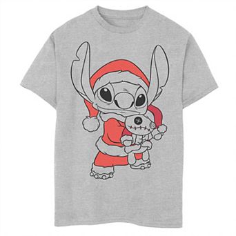 Disney's Lilo & Stitch Boys 8-20 Christmas Stitch Santa Claus Portrait Graphic Tee