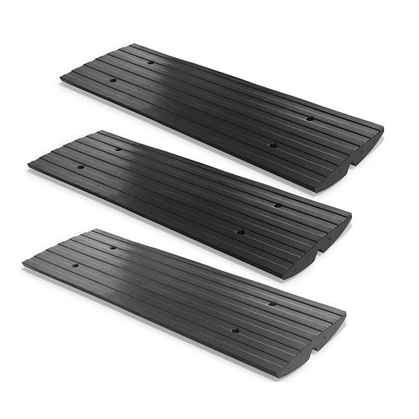 Pyle PCRBDR23 Rugged Rubber Curb Ramp Curbside Driveway Threshold Ramp ...