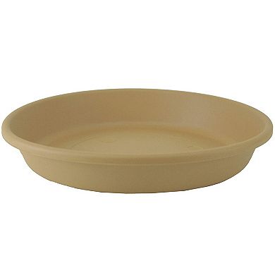 HC Companies Classic 24 Inch Round Flower Pot Plant Saucer, Sandstone (4 Pack)