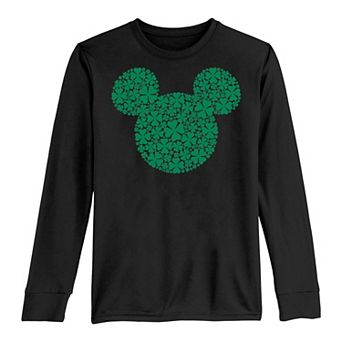 Disney's Mickey Mouse & Friends Boys 8-20 St. Patrick's Day Mickey Clovers Long Sleeve Graphic Tee