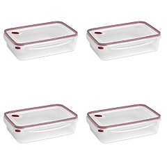 Sterilite 03221106 8.3 Cup Rectangle Ultra-Seal Food Container, Orange (6  Pack)