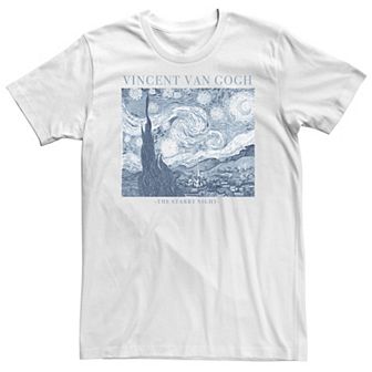 Big & Tall Trendy Vincent van Gogh "The Starry Night" Tee