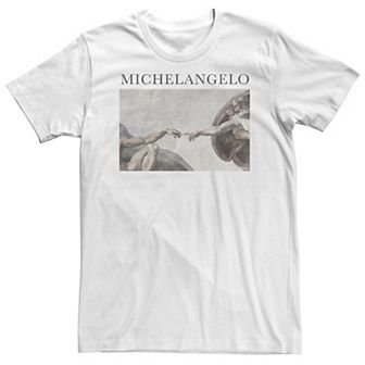 Big & Tall Michelangelo "Sistine Chapel" Painting Portrait Tee