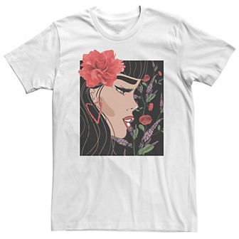 Big & Tall Trendy Latina Rose Profile Tee