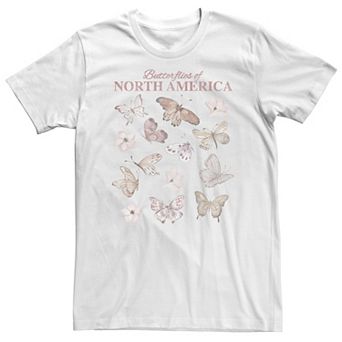 Big & Tall Trendy North American Butterfly Chart Tee