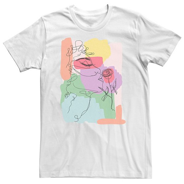 Big & Tall Trendy Smelling The Roses Sketch Tee