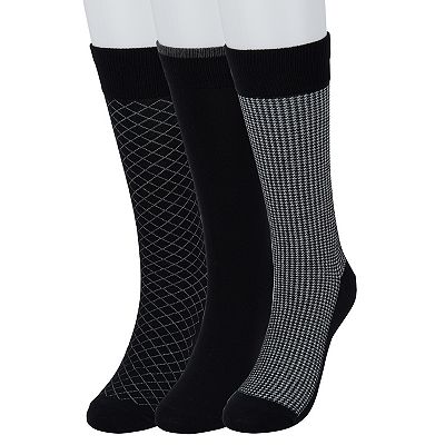 mens dress socks black Solid Color Mid-Calf (Crew) Mens Dress Socks Classic (US 7-11) main image 0