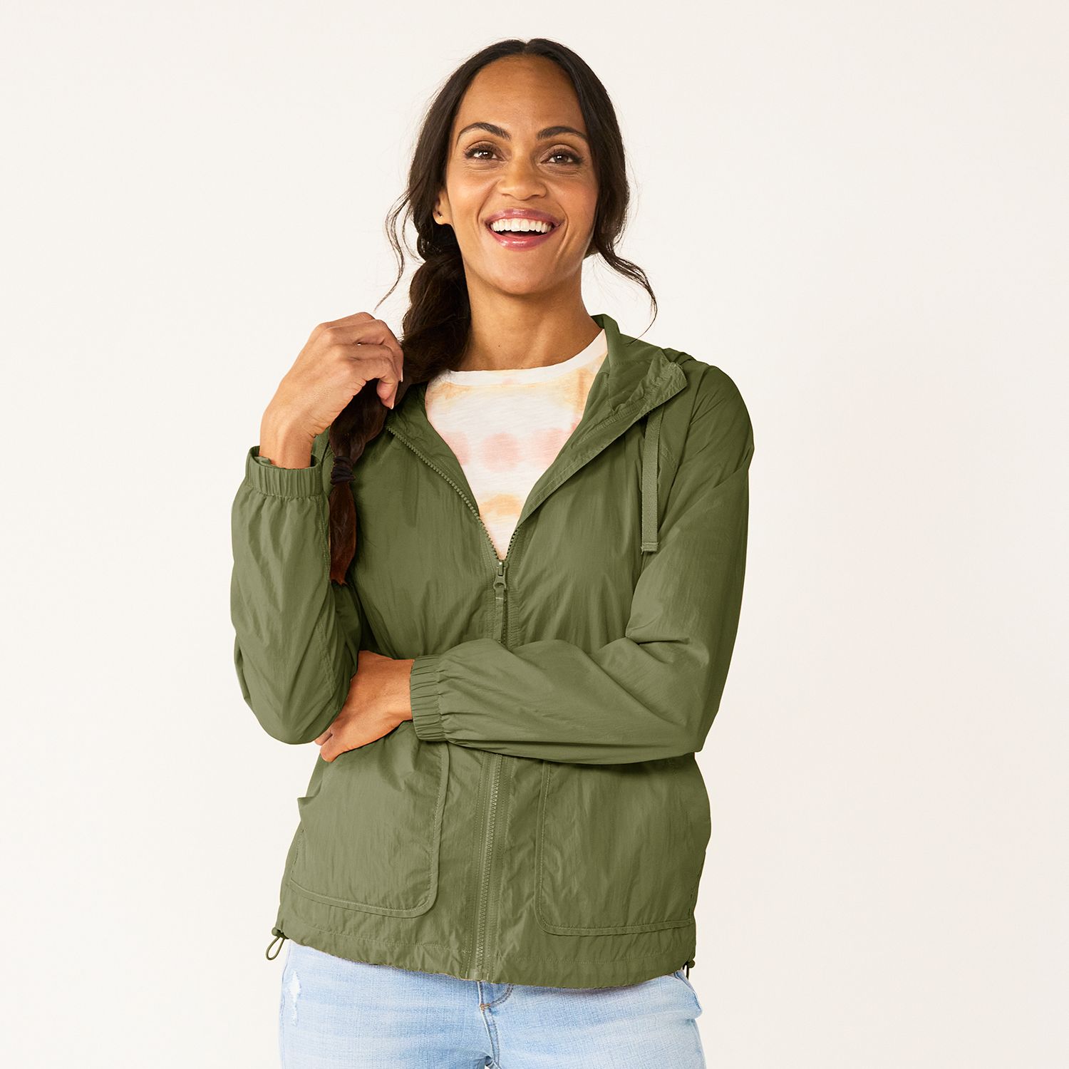 kohls rain jacket womens