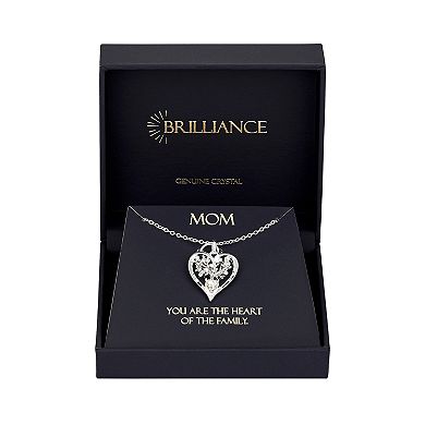 Brilliance Preciosa Crystal Family Tree Heart Necklace