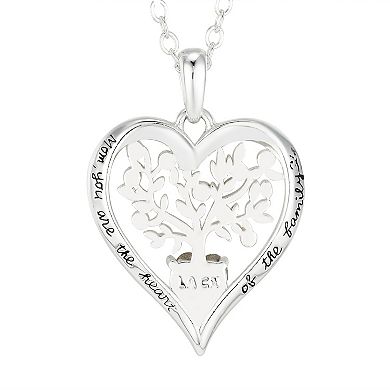 Brilliance Preciosa Crystal Family Tree Heart Necklace