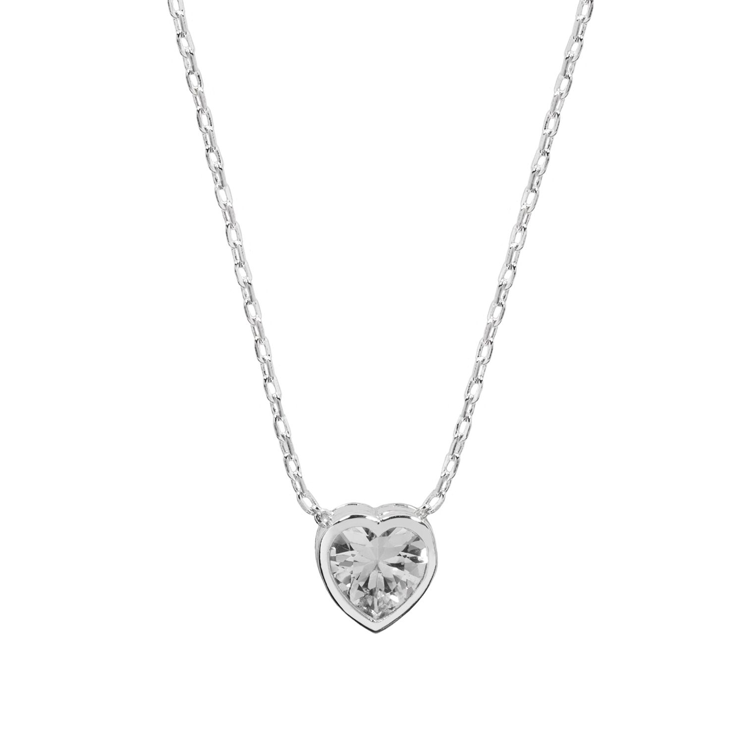 Image for LC Lauren Conrad Cubic Zirconia Heart Pendant Necklace at Kohl's.