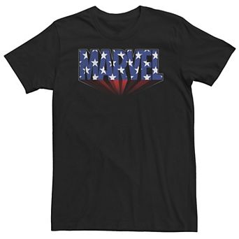 Big & Tall Marvel American Flag Logo Fill Tee