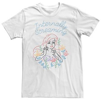 Big & Tall Disney The Little Mermaid Ariel Internally Screaming Tee