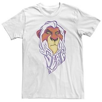 Big & Tall Disney Lion King Scar Long Mane Text Tee