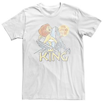 Big & Tall Disney Lion King Simba Pride Rock "It's Good To Be King" Sketch Tee
