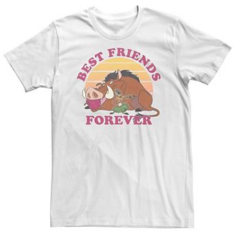 Big & Tall Disney Lion King Timon & Pumbaa Luau "Best Friends Forever" Tee