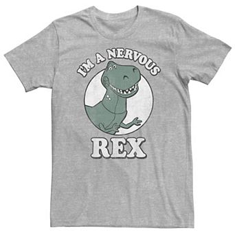 Big & Tall Disney / Pixar Toy Story "I'm A Nervous Rex" Dinosaur Tee