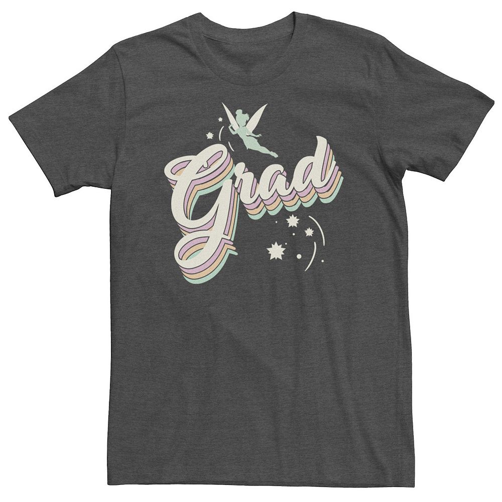 Big & Tall Disney Peter Pan Tinkerbell Graduate Grad Text Tee