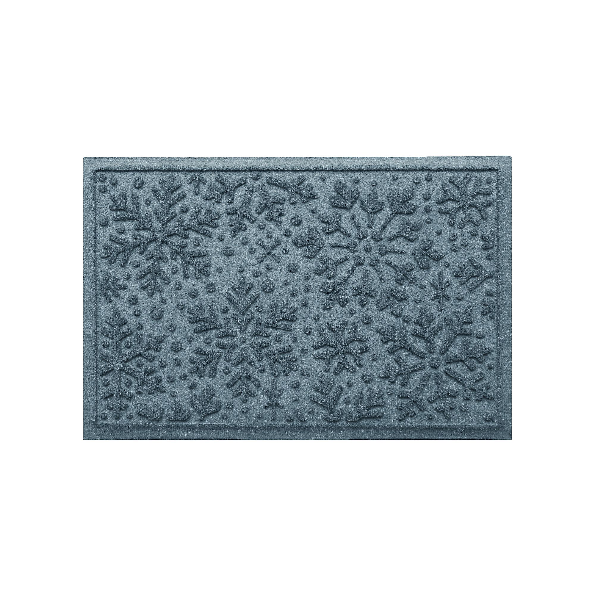 Bungalow Flooring Waterhog Snowflake Doormat - 20 x 30, Bluestone