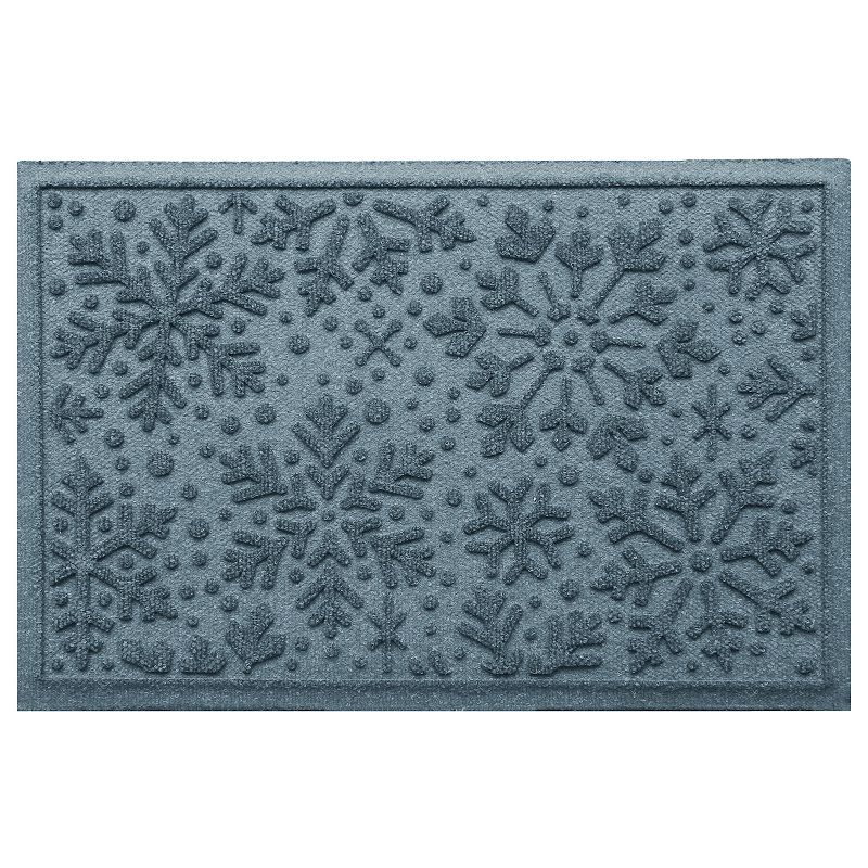 Bungalow Flooring Waterhog Snowflake Doormat - 20 x 30, Blue, 20X30