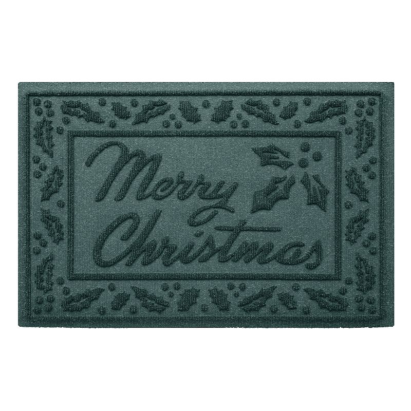 Bungalow Flooring Waterhog Merry Christmas Doormat - 20 x 30, Green, 20
