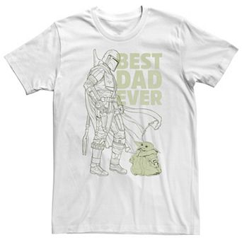 Big & Tall Star Wars: The Mandalorian "Best Dad Ever" Line Art Portrait Tee