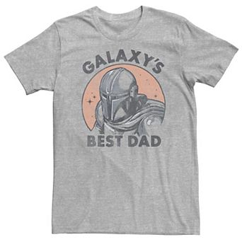 Big & Tall Star Wars: The Mandalorian "Galaxy's Best Dad" Distressed Portrait Tee