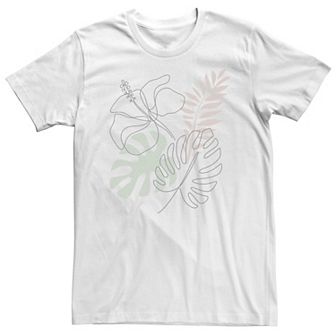 Big & Tall Trendy Tropical Outline Tee