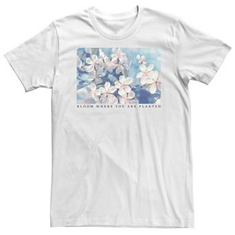 Big & Tall Trendy "Bloom Where You Are Planted" Floral Tee