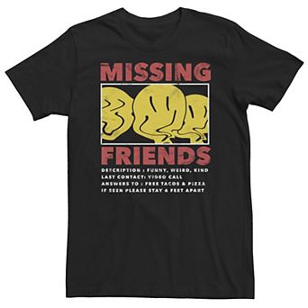 Big & Tall Fifth Sun Missing Friends Description Tee