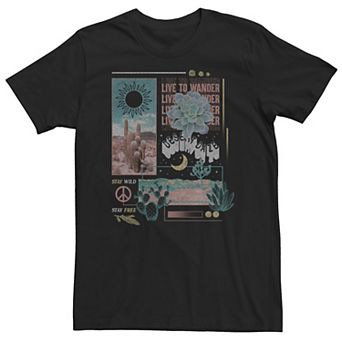 Big & Tall Trendy Desert Collage Tee