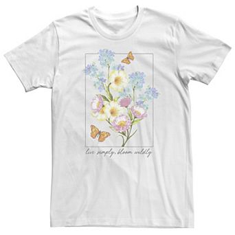 Big & Tall Trendy "Love Simply, Bloom Wildly" Tee