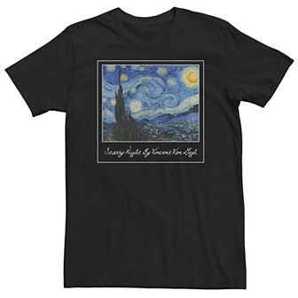 Big & Tall Trendy Starry Night By Vincent van Gogh Tee