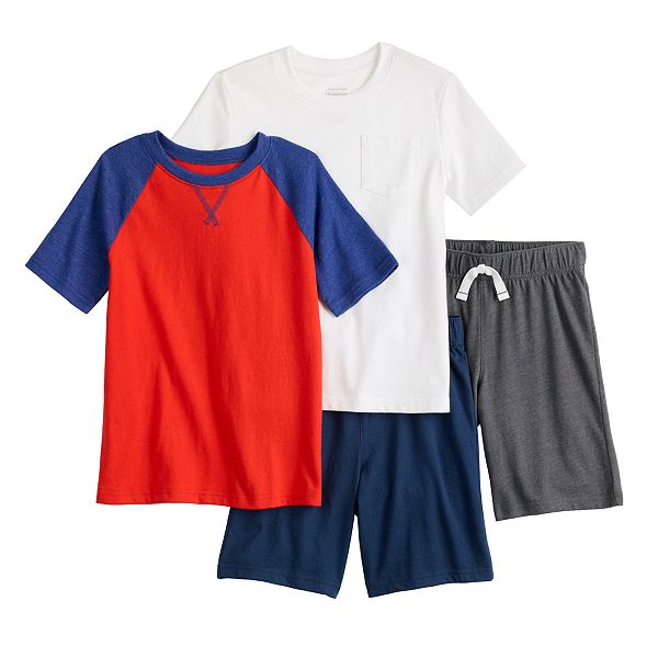 Toddler Boy Jumping Beans® Essential Tees & Shorts 4-Pack Set
