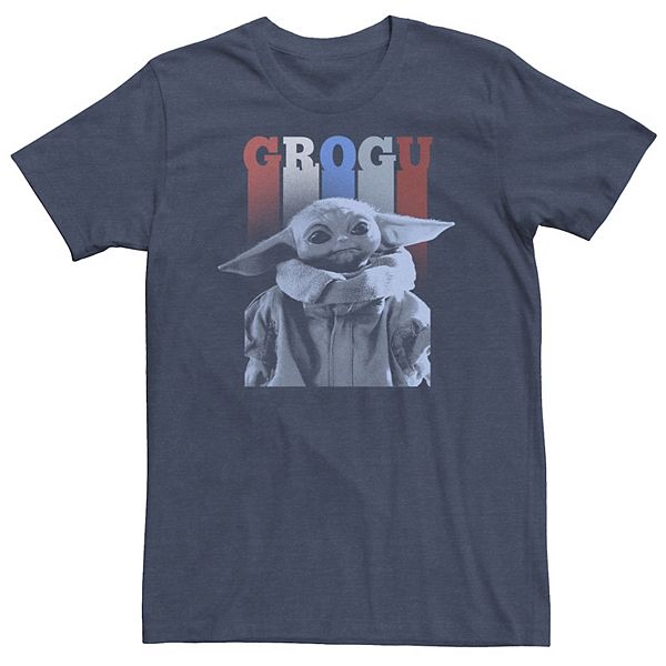 Big & Tall Star Wars: The Mandalorian Fourth Of July Grogu USA Patriot Tee